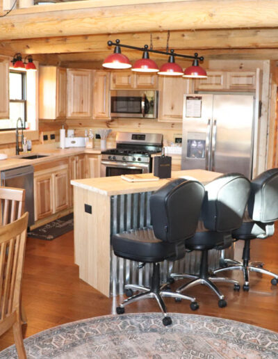 full kitchen, stove, coffee maker, refrigerator, northwoods cabin rentals, drone photographers, fvwd, things to do in upper michigan