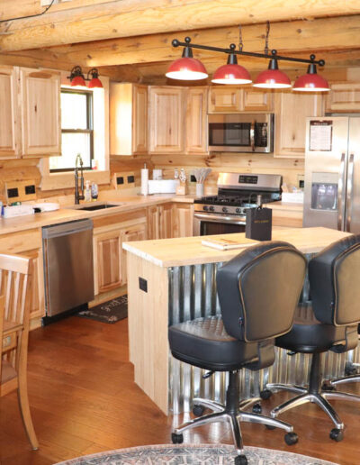 full kitchen, stove, coffee maker, refrigerator, northwoods cabin rentals, drone photographers, fvwd, things to do in upper michigan, long term rentals, crystal falls mi
